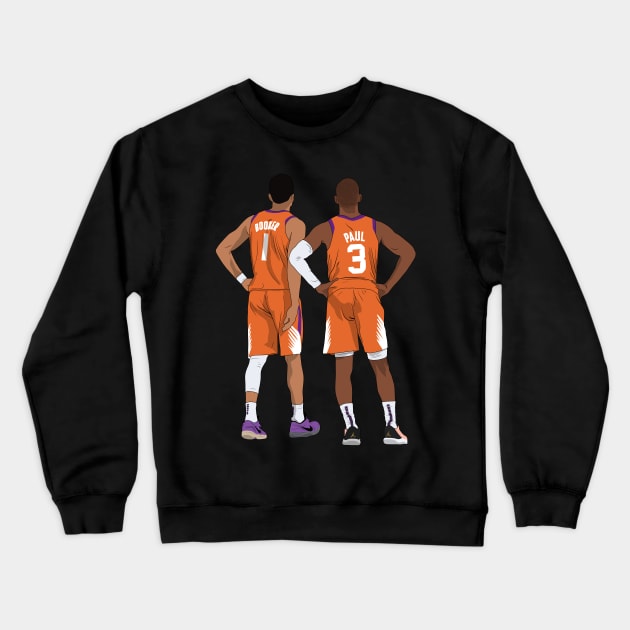 Devin Booker & Chris Paul Phoenix Basketball Crewneck Sweatshirt by Hevding